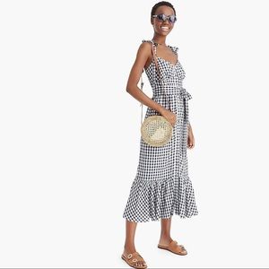 J. Crew Gingham Midi Dress